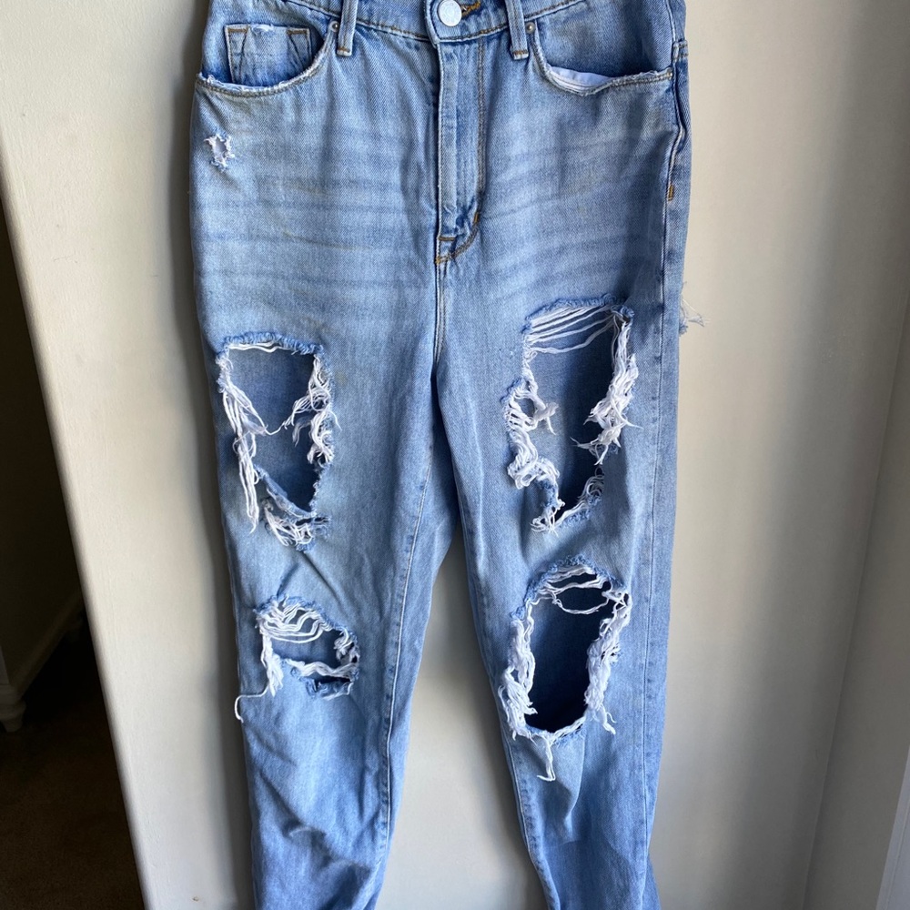 Distressed jeans
